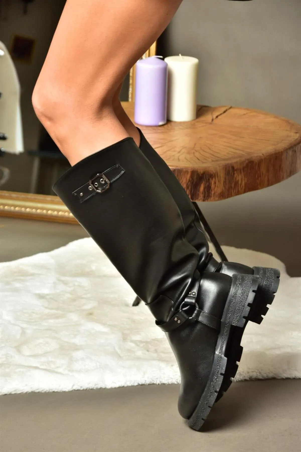 Fox Shoes  R518296309 Schwarze Damenstiefel mit Reißverschluss
