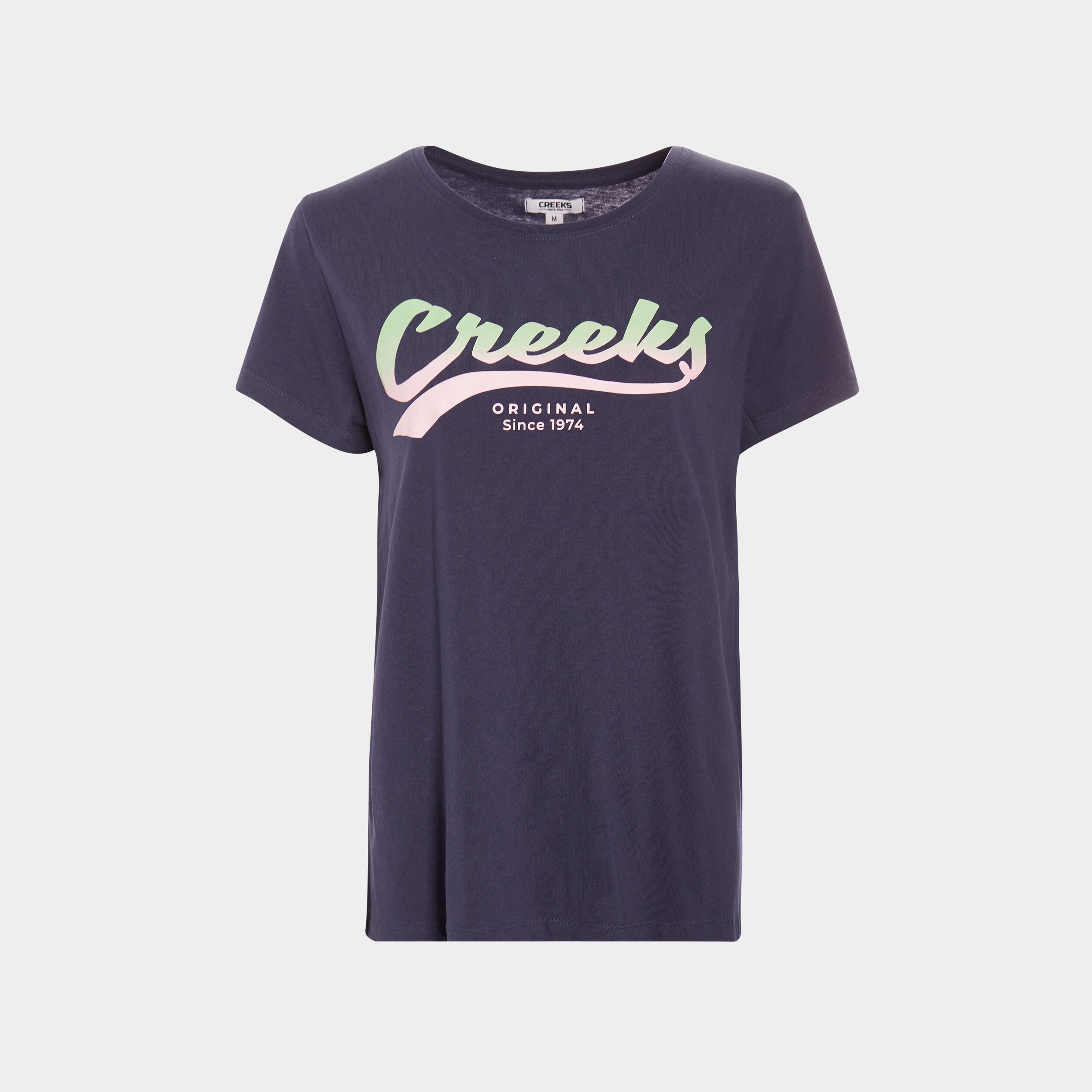 T-shirt col rond Creeks bleu marine femme | La Halle