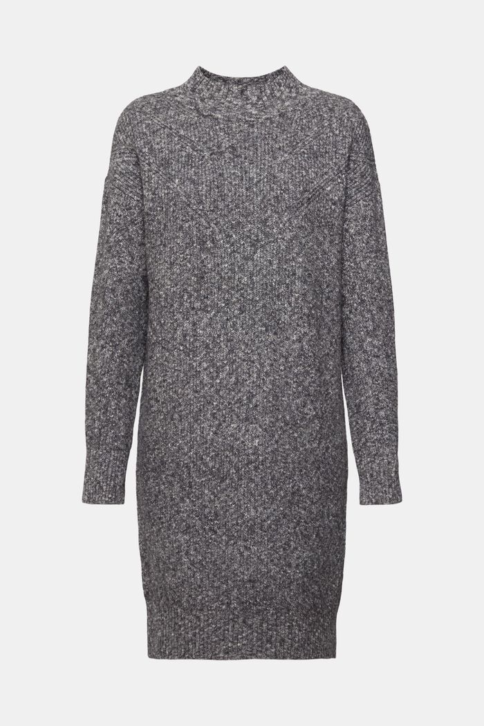 Strukturiertes Strickkleid mit Wolle