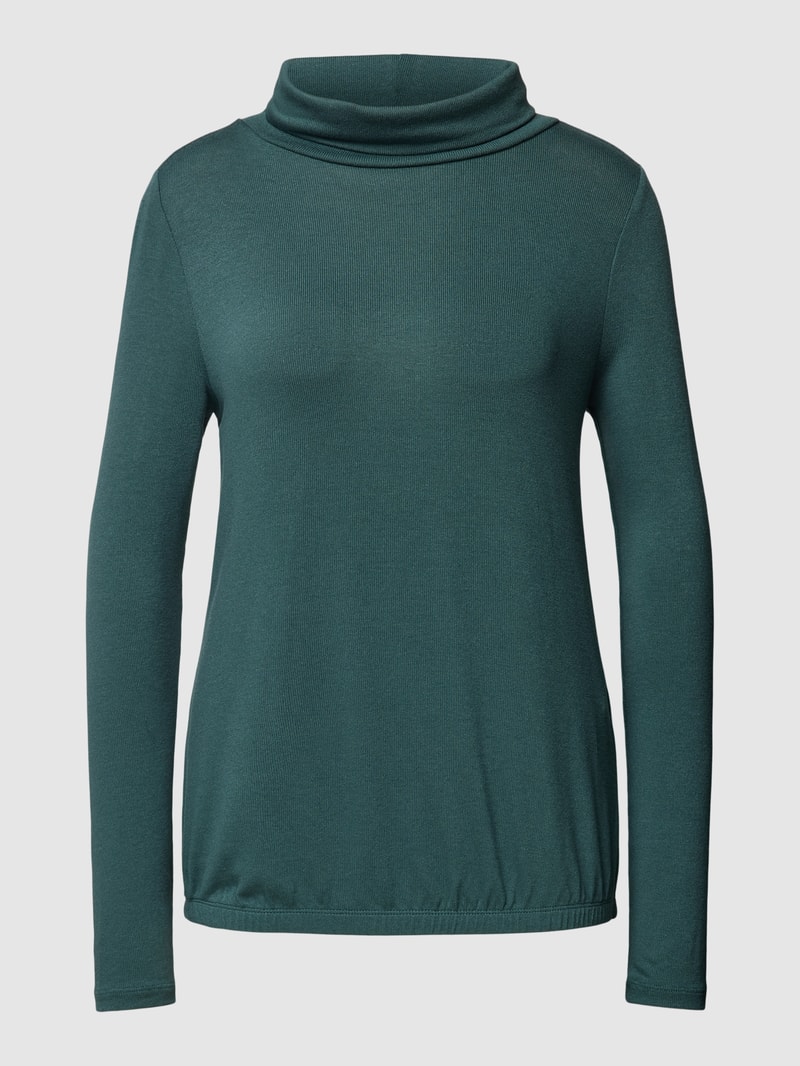 Longsleeve mit Rollkragen Modell 'Seshine' in bottle