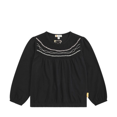 Bluse langarm, dunkelblau für Mädchen