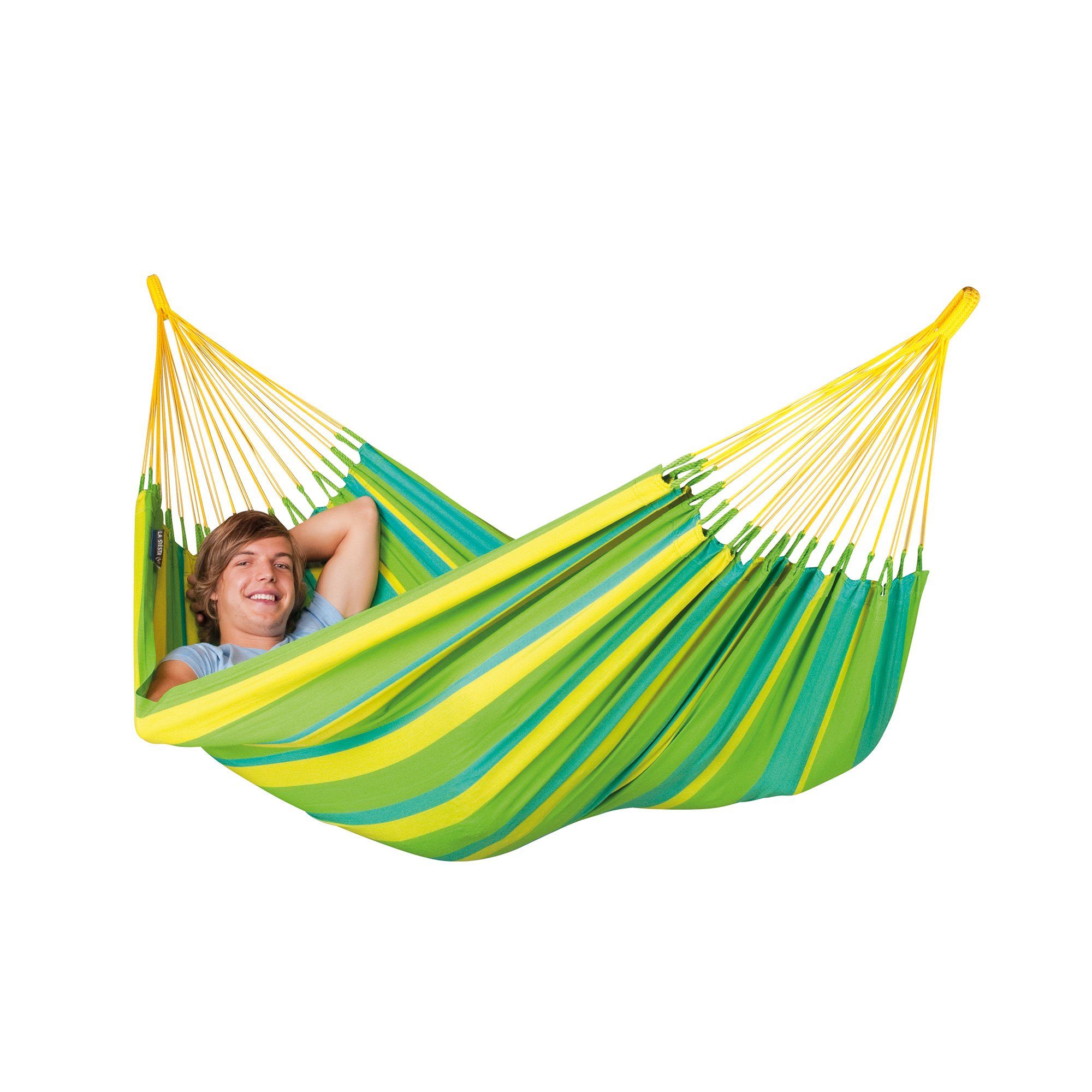 La Siesta Hängematte Single Hängematte Sonrisa lime grün La Siesta wetterfest, Hochwertige Qualität