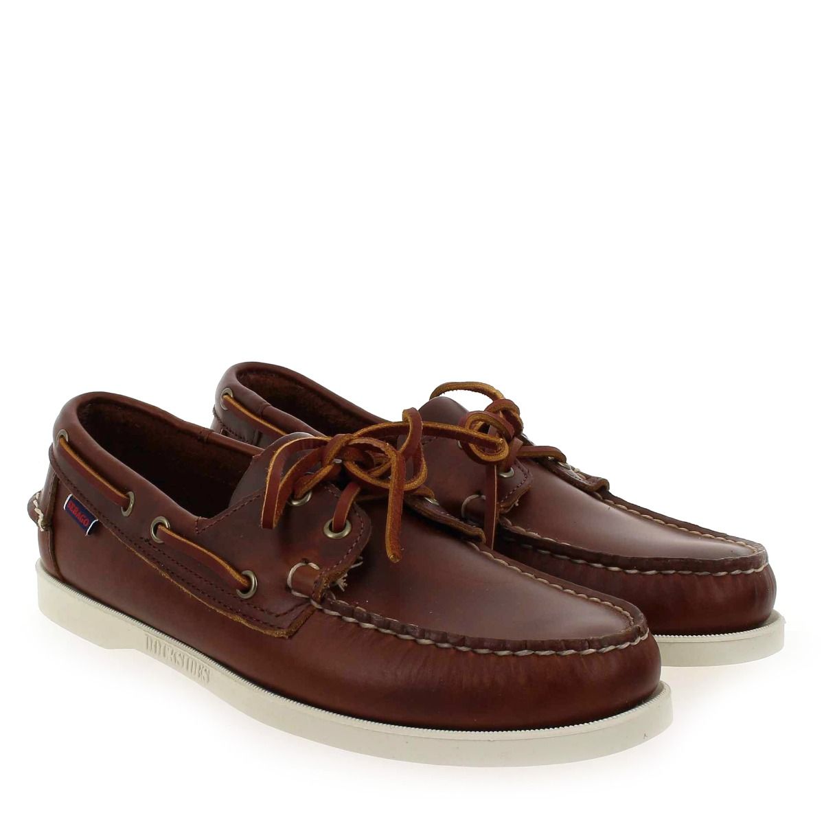 Sebago  DOCKSIDE PORTLAND WAXED - Marron