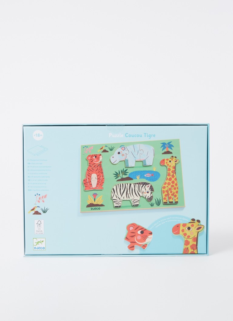 Puzzle Djeco Peekaboo Tigru, 12 piese