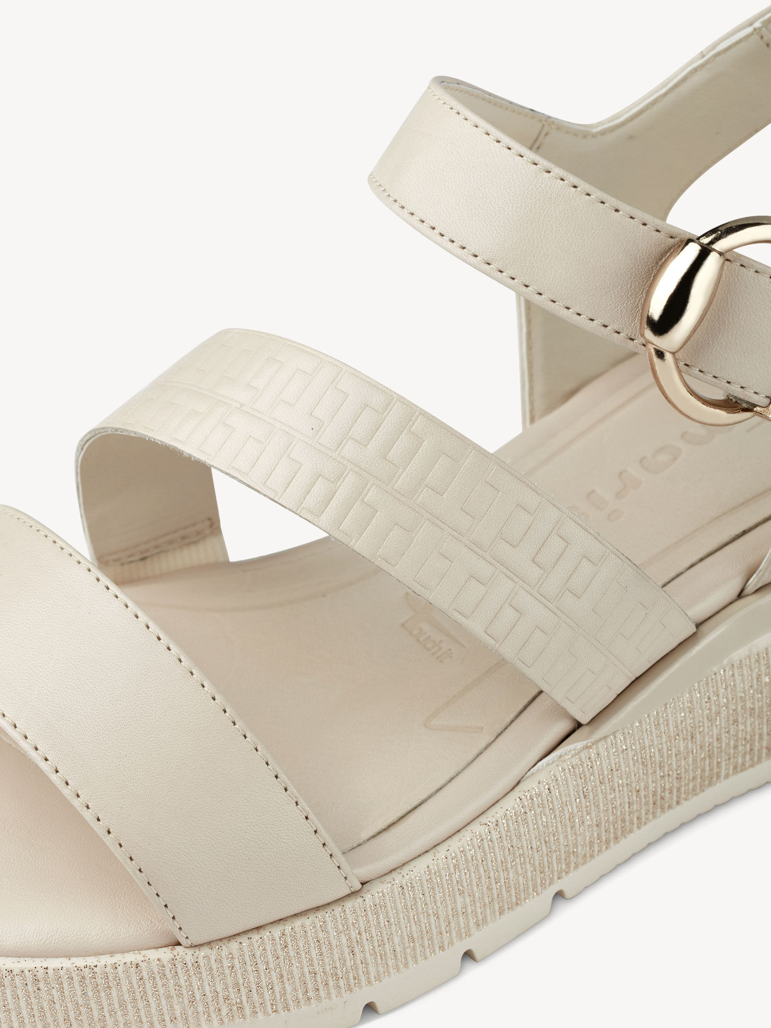 Sandale à talon - beige