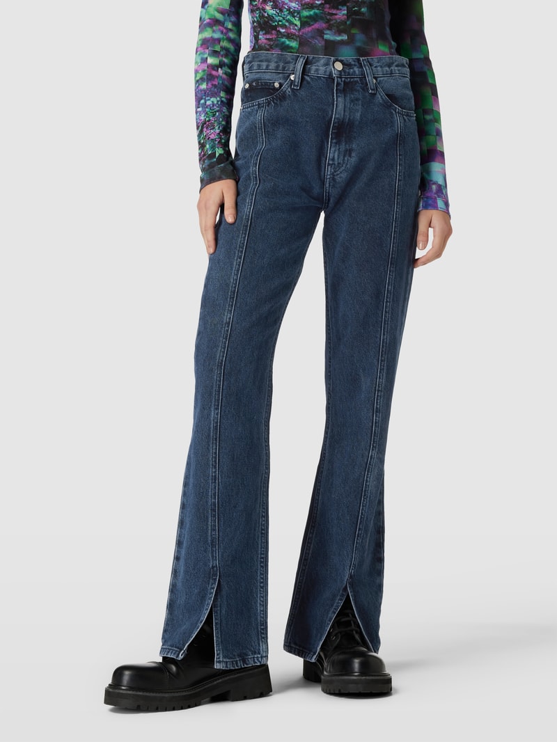 Bootcut Jeans mit Gehschlitzen Modell 'AUTHENTIC' in jeans