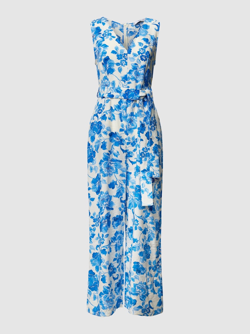 Jumpsuit mit Allover-Print Modell 'MILOS' in blau