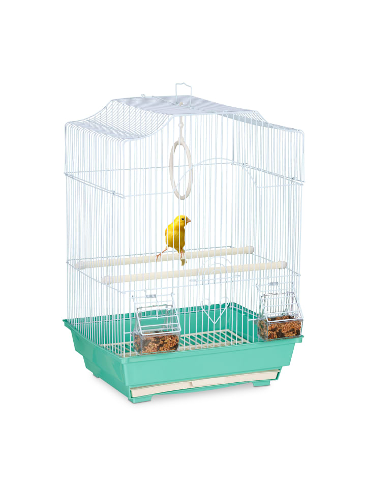 relaxdays Vogelkäfig in Hellblau/Mintgrün - (B)35 x (H)49,5 x (T)32 cm günstig kaufen onesize