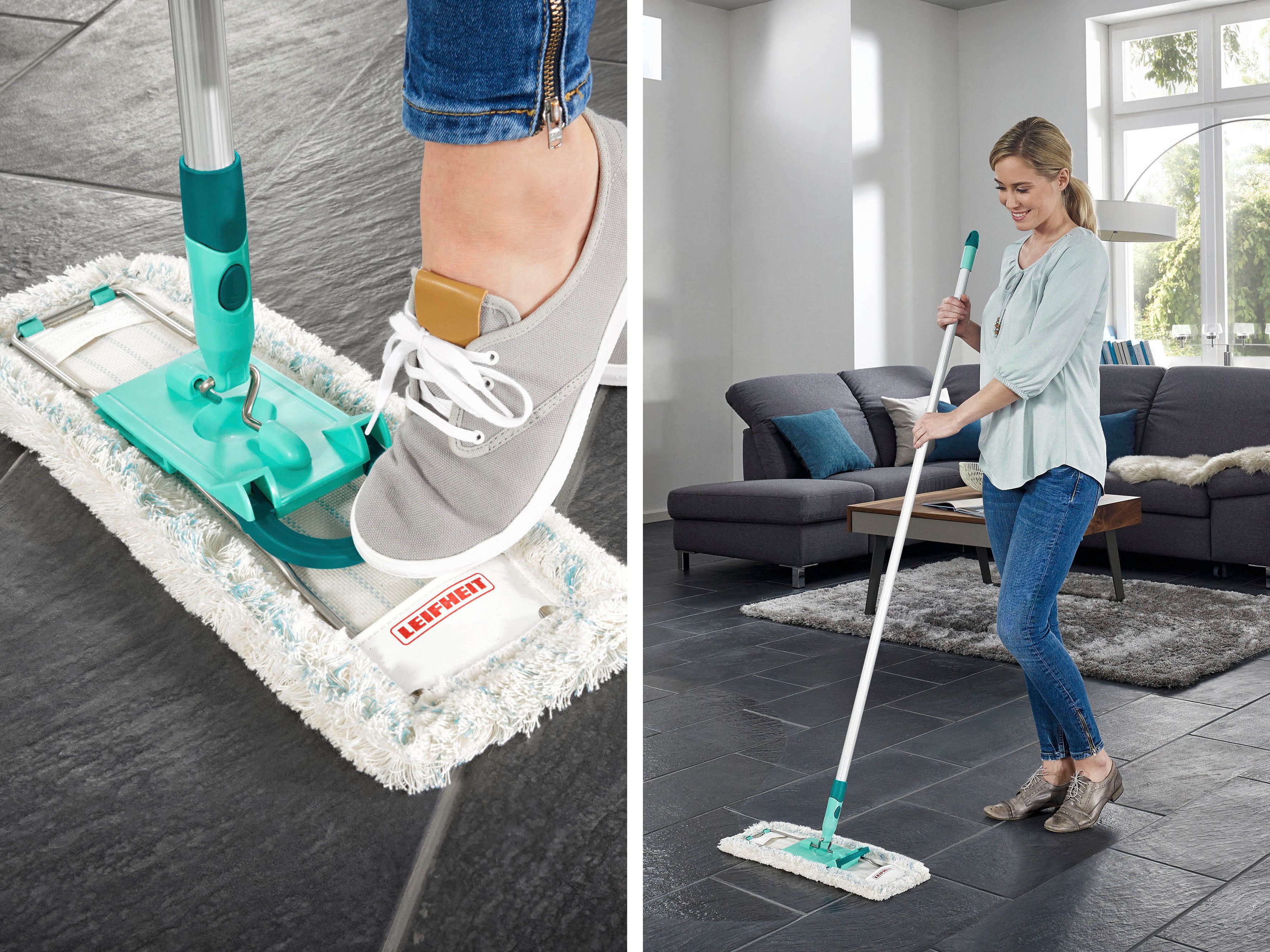 Leifheit Bodenwischer-Set Profi microdur Duo, Click System
