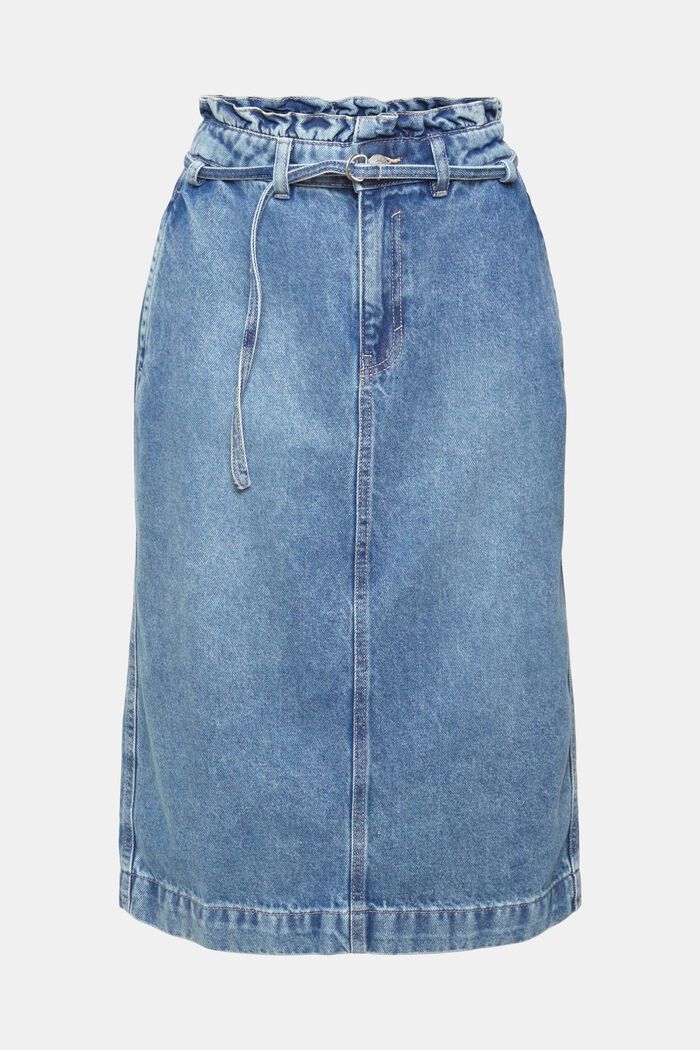 Jeansrock mit Paperbag-Bund