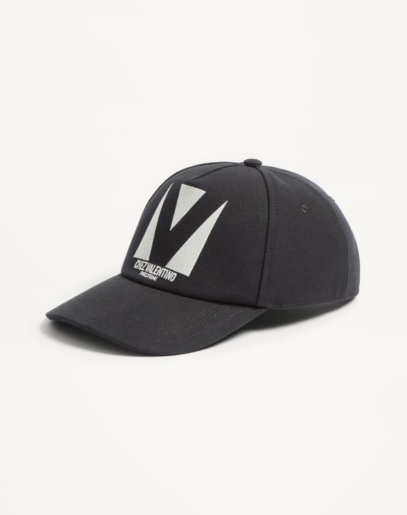 Boné de beisebol Chez Valentino em algodão com bordado