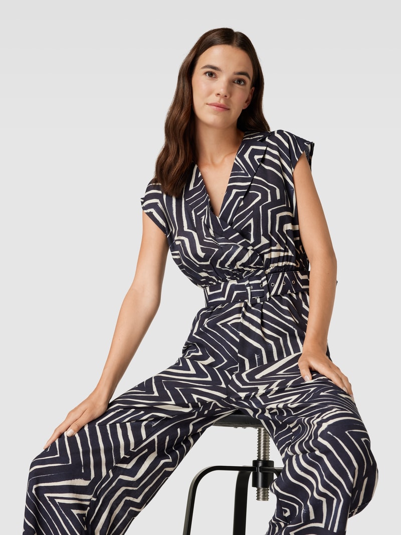 Jumpsuit mit Gürtel Modell 'MILA' in schwarz