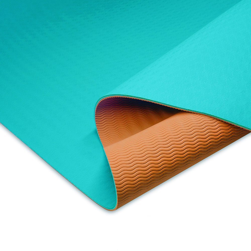 Fanci Home Yogamatte (TPE Gymnastik Matte Übungsmatten, Mit Ausrichtungslinien), rutschfest, hypoallergen und hautfreundlich, mit Tasche und Trageband