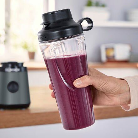 BOSCH Standmixer MMB2111S Mini VitaPower Serie 2, 450 W, 40.000 rpm, Tritan Flasche 0,6L, Trinkdeckel, auslauf- und bruchsicher