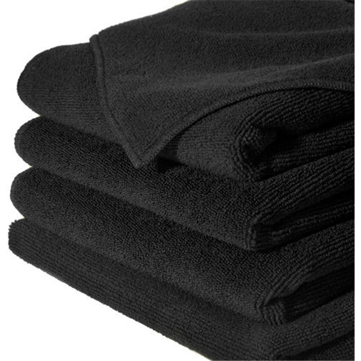 cwonlineshop Handtuch Set Duschtuch Badetuch Frottee 100% Baumwolle, (Spar-Set, 4-tlg), 4 Teilig oder 8 Teiliger Set (Handtuch (50x90 cm) Schwarz