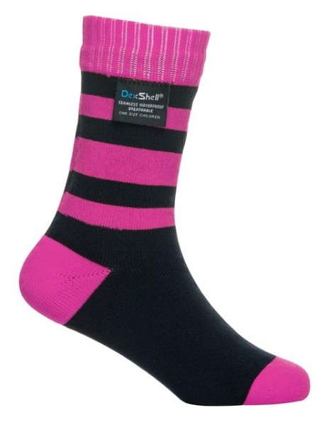DexShell Kids ~ wasserdichte Socke ~ Smart Sock ~ pink stripe