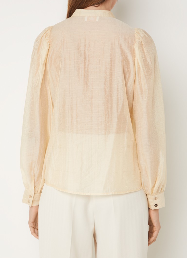 Aaiko  Paula semi-transparante tuniek in lyocellblend met ballonmouw