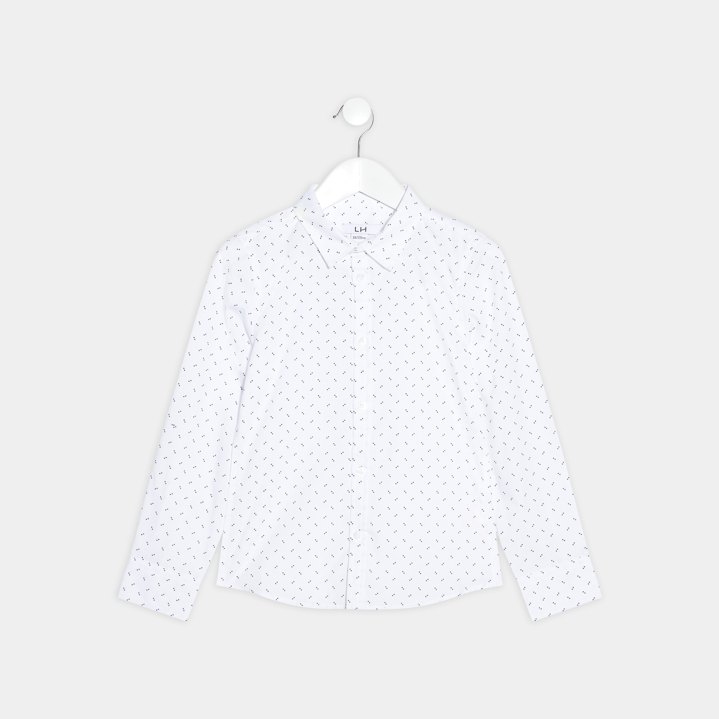 Chemise manches longues blanc garçon | La Halle