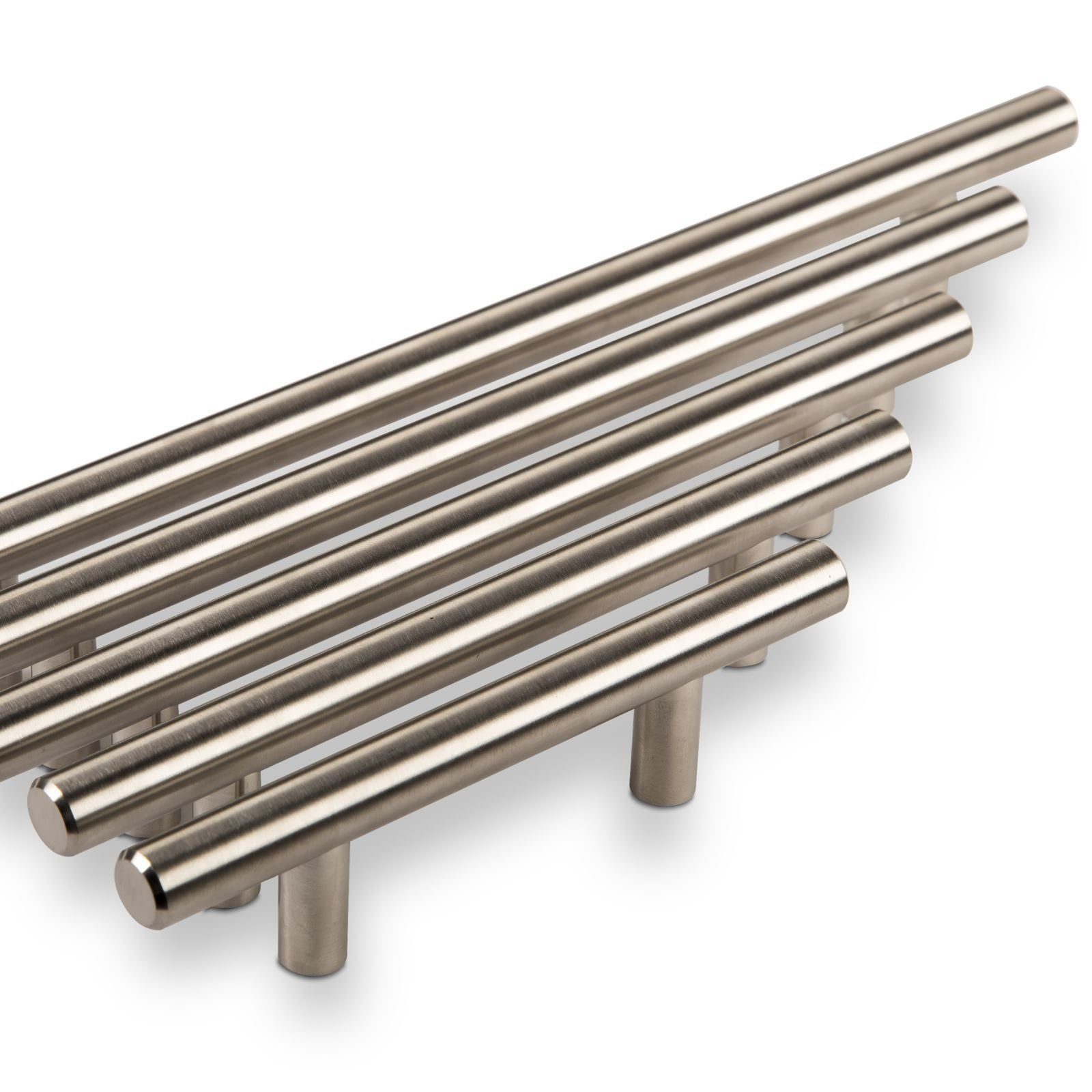 SO-TECH® Möbelgriff Stangengriff G6 echt Edelstahl Ø 12 mm BA 64 - 672 mm, Griff Schrankgriff Schubladengriff - incl. Schrauben