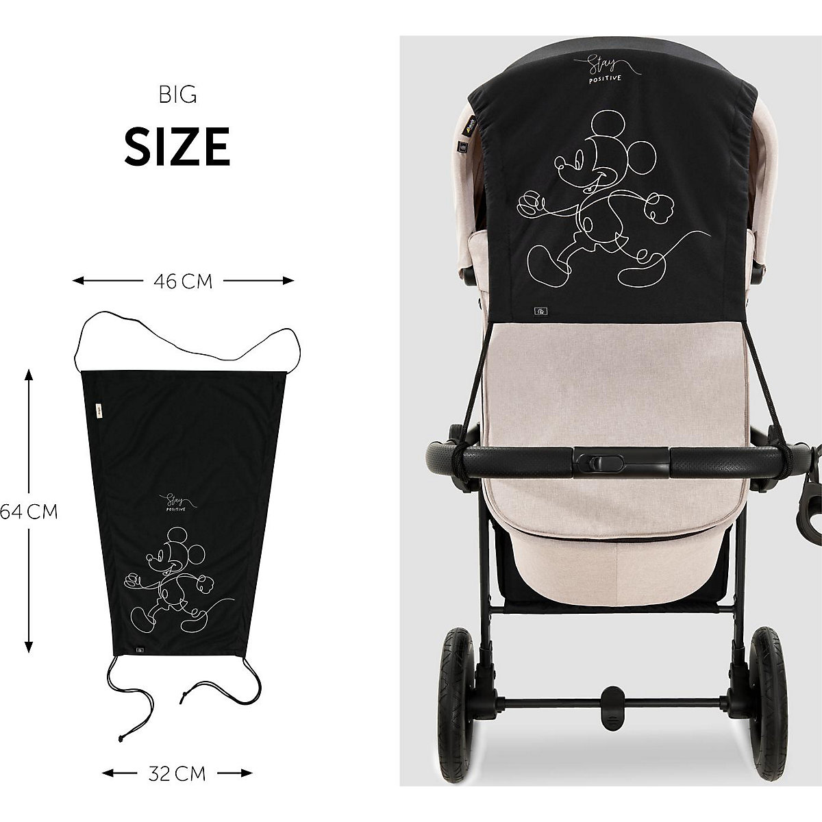 Sonnensegel  Mickey Mouse, black