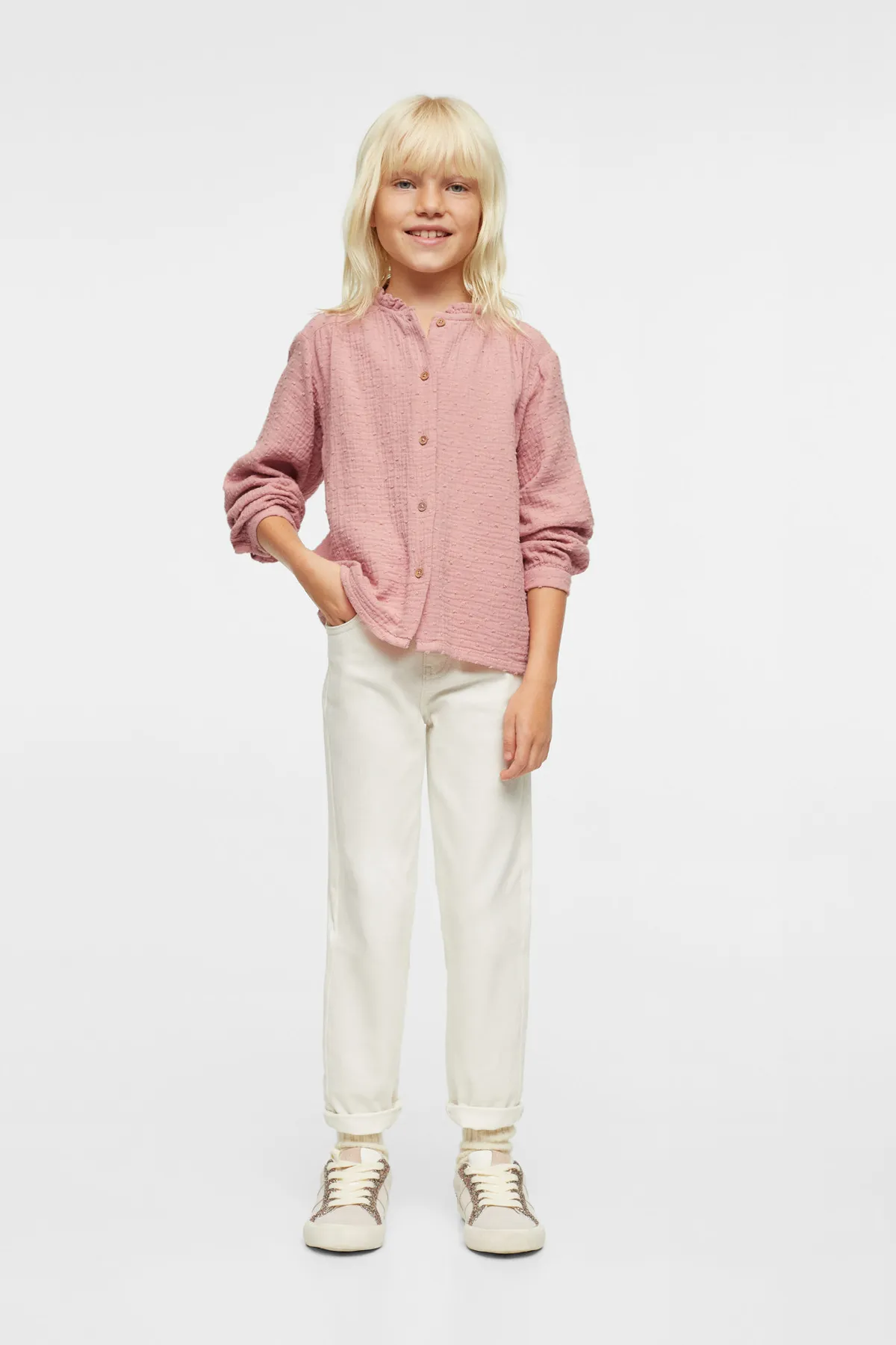 MANGO Kids  37064764 Hemden Rosa