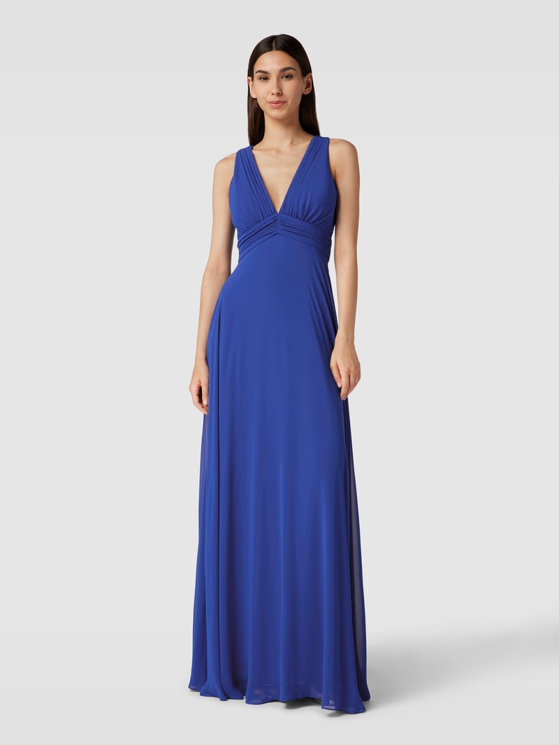 Abendkleid mit Taillenpasse in royalblau