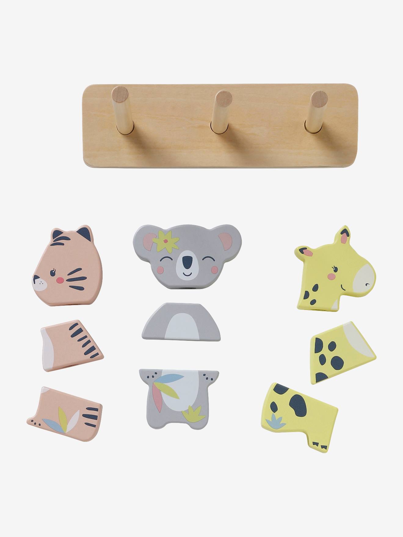Animaux à empiler KOALA en bois FSC® rose