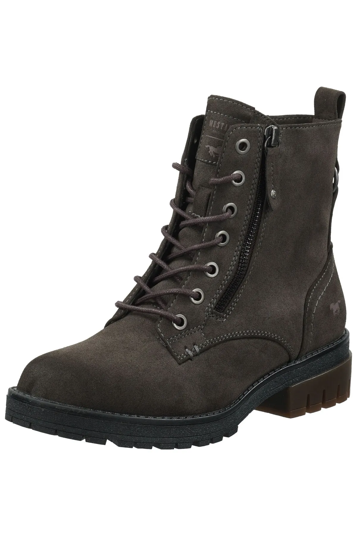 Mustang  Stiefelette - Grau - Blockabsatz