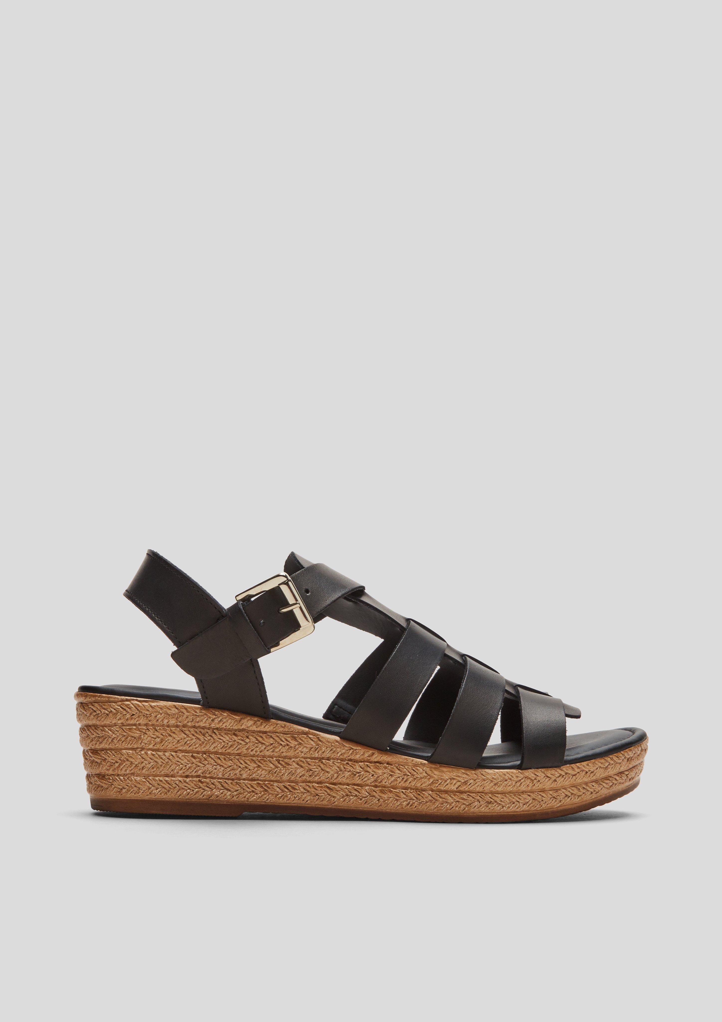 Leder-Sandalen mit Keilabsatz  101.101.103.28201-001