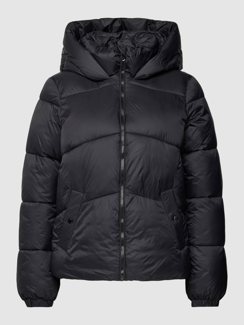 Steppjacke mit Kapuze Modell 'UPPSALA' in schwarz