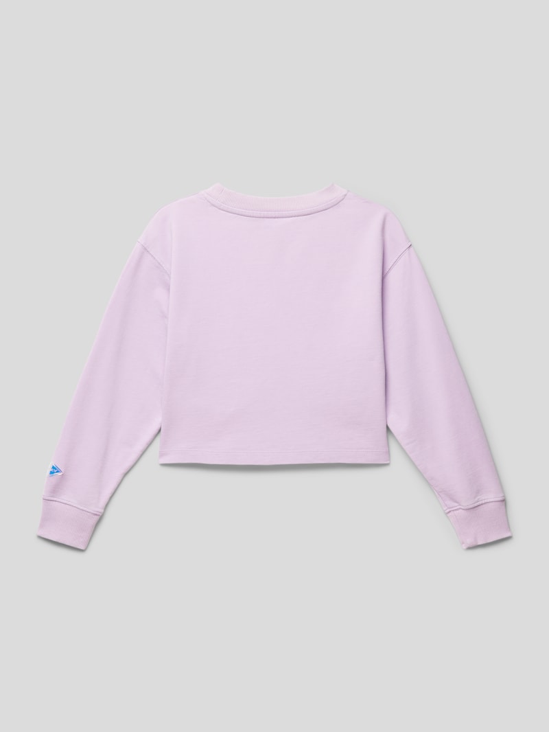 Sweatshirt mit Logo-Print in flieder