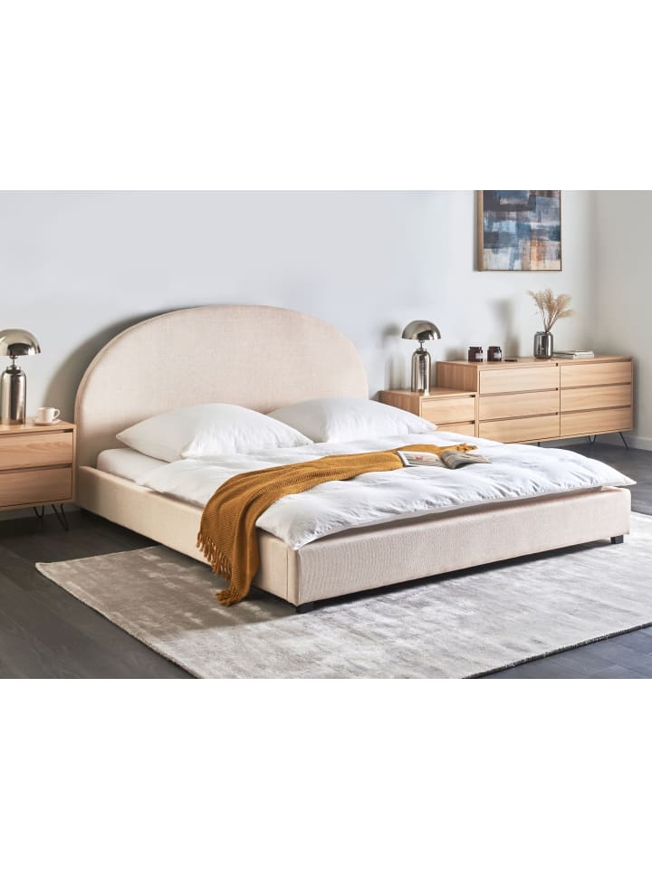 Beliani Doppelbett VAUCLUSE in Beige - (W) 194 x (H) 112 x (L) 214 cm günstig kaufen onesize