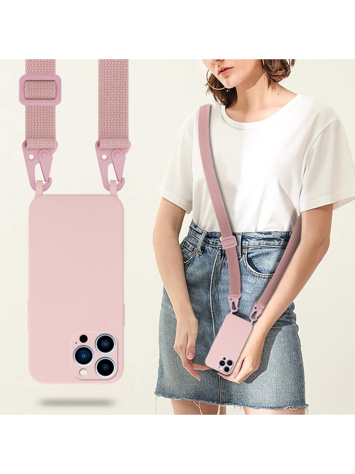 cadorabo Handykette für Apple iPhone 13 PRO MAX Hülle in LIQUID PINK günstig kaufen onesize
