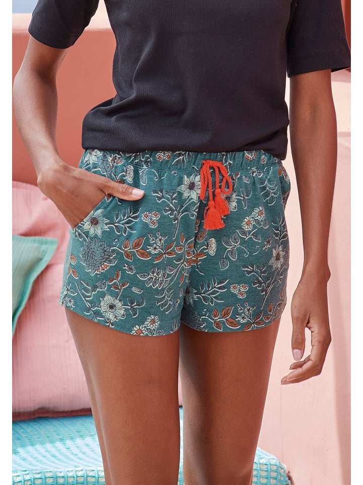 LASCANA Schlafshorts in rauchblau günstig kaufen