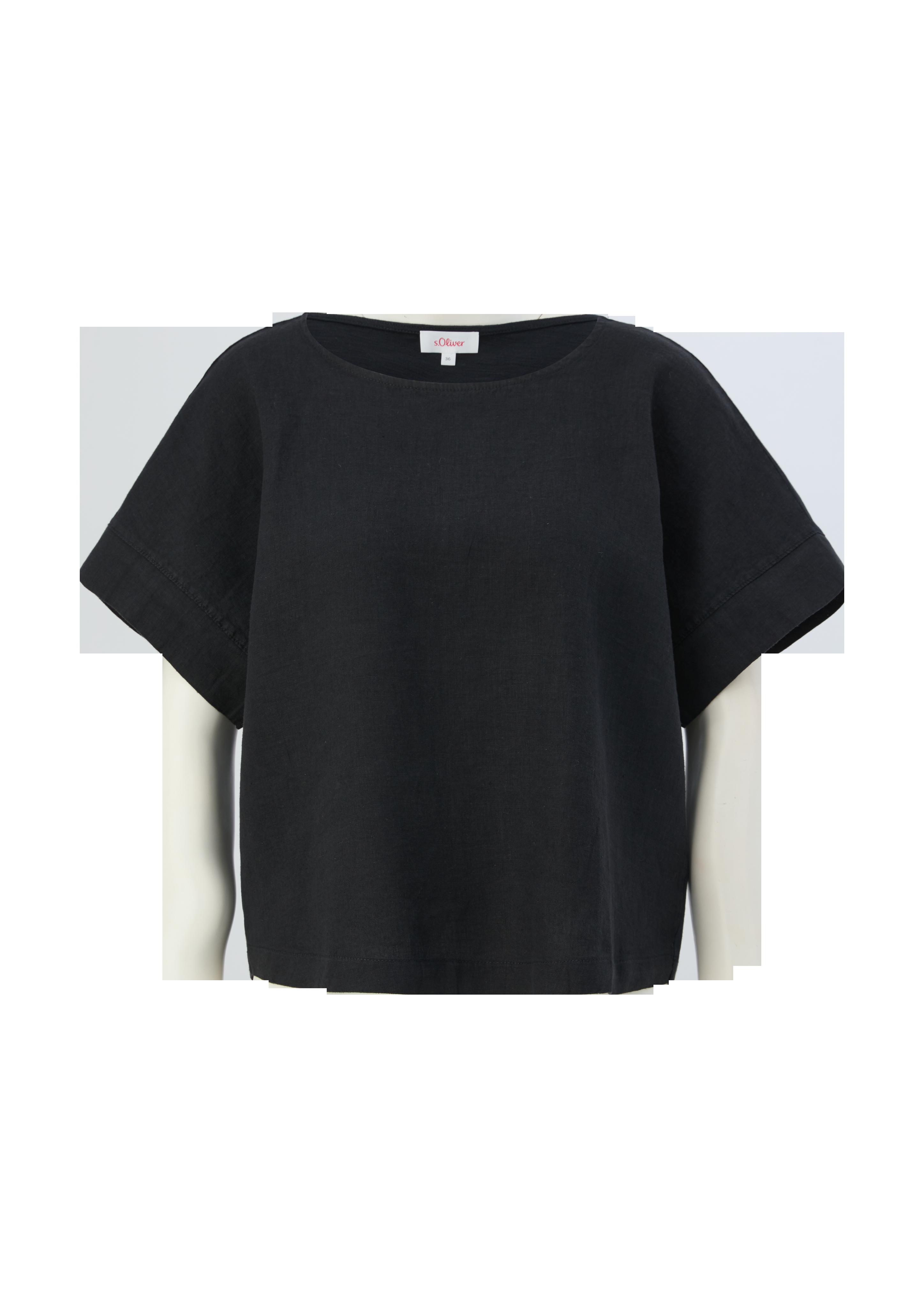 Blusenshirt mit Leinen-Front  2132145-9999