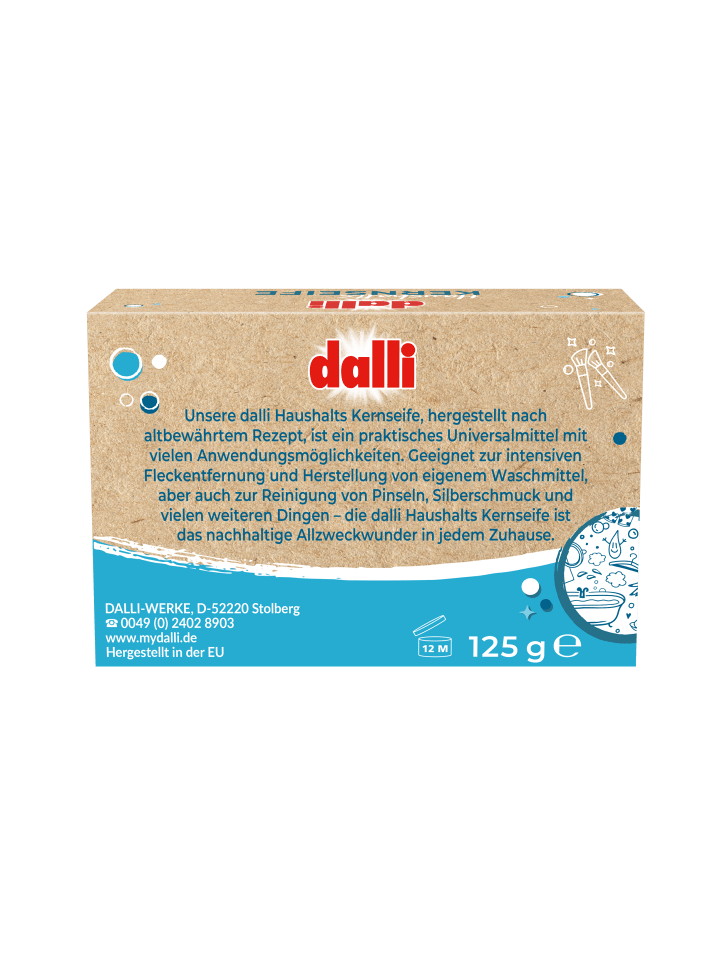 DALLI-WERKE Haushalts-Kernseife 125g | Dezent parfümiert | Ohne Mikroplastik günstig kaufen onesize