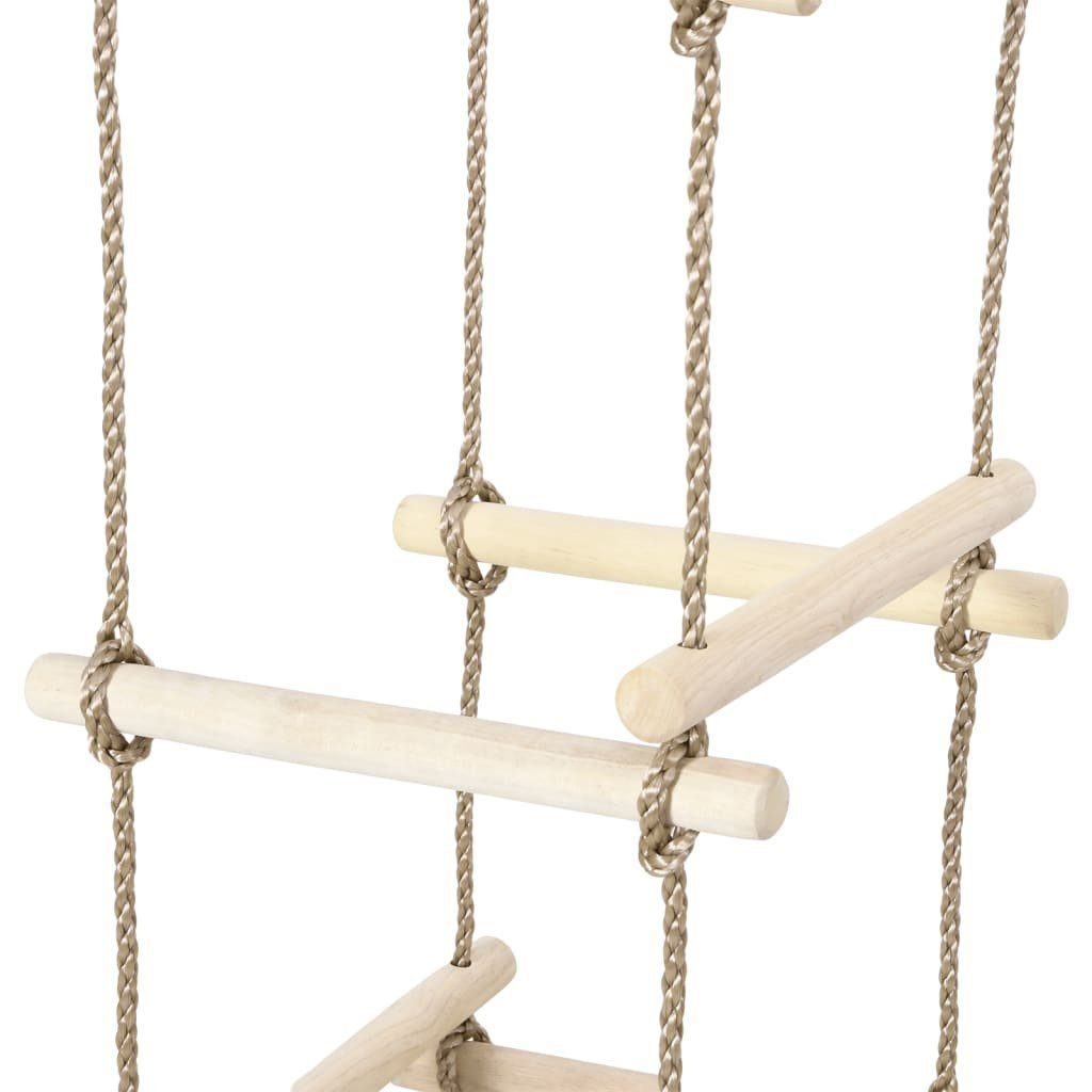 vidaXL Kinder-Strickleiter 200 cm Holz Kletterseil (1-tlg)