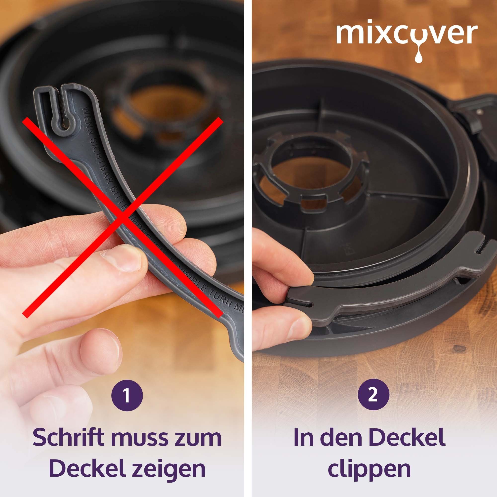 Mixcover Küchenmaschine mit Kochfunktion mixcover Deckelhalter kompatibel mit Monsieur Cuisine Connect Deckel