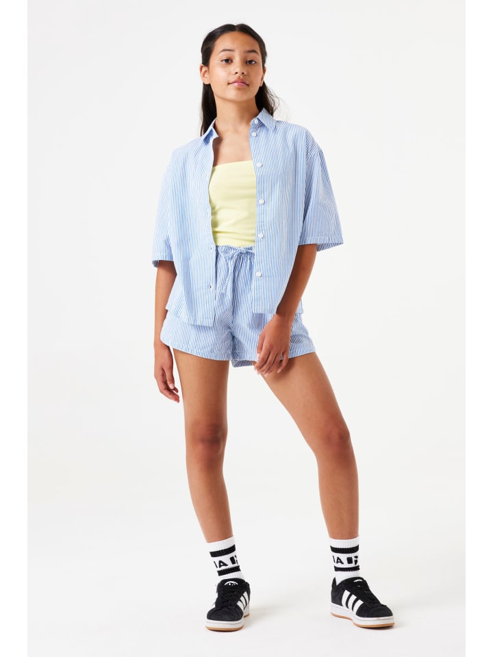 Garcia Sommerbluse mit passendem Haargummi in chambray blue günstig kaufen