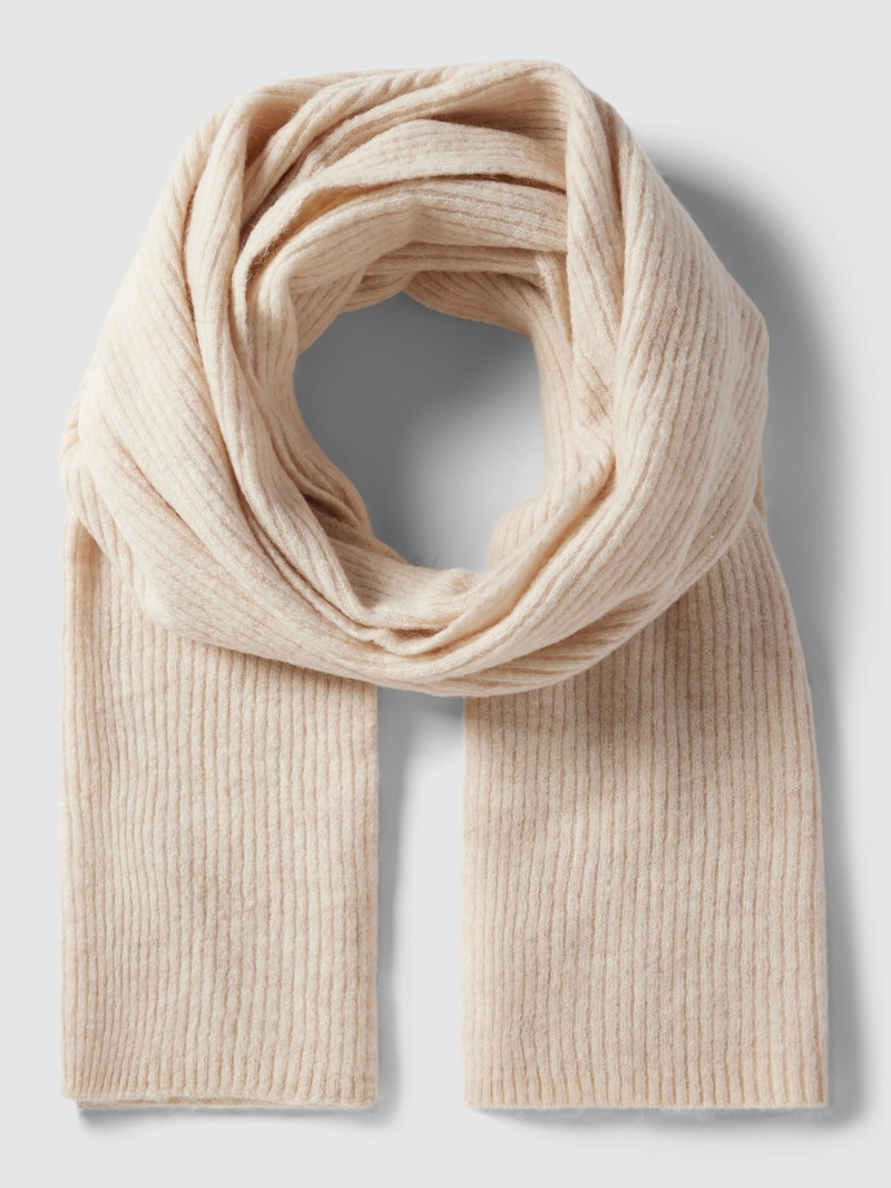Schal mit Strukturmuster in beige meliert