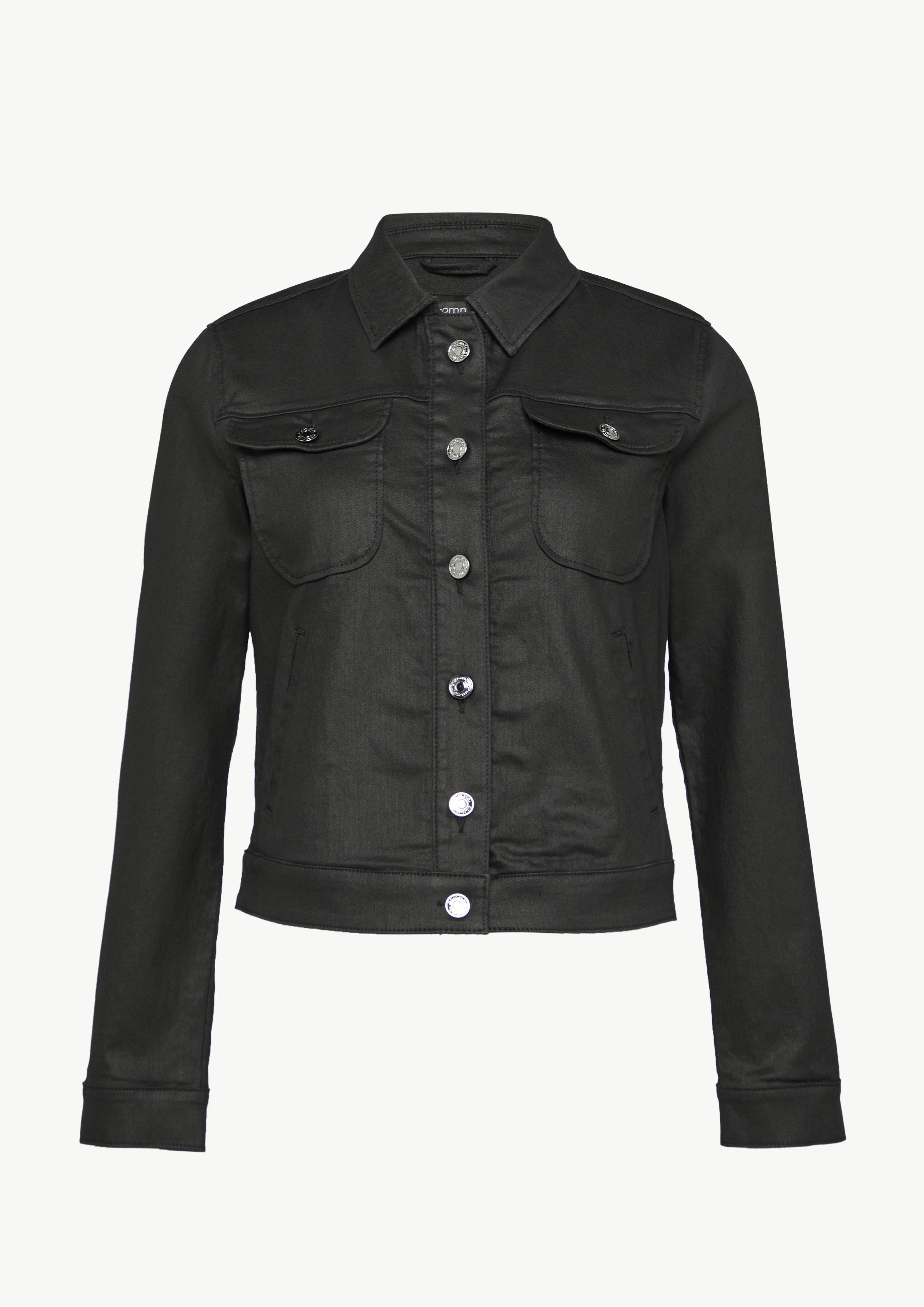 Sportive Jeansjacke im Loose Fit - schwarz