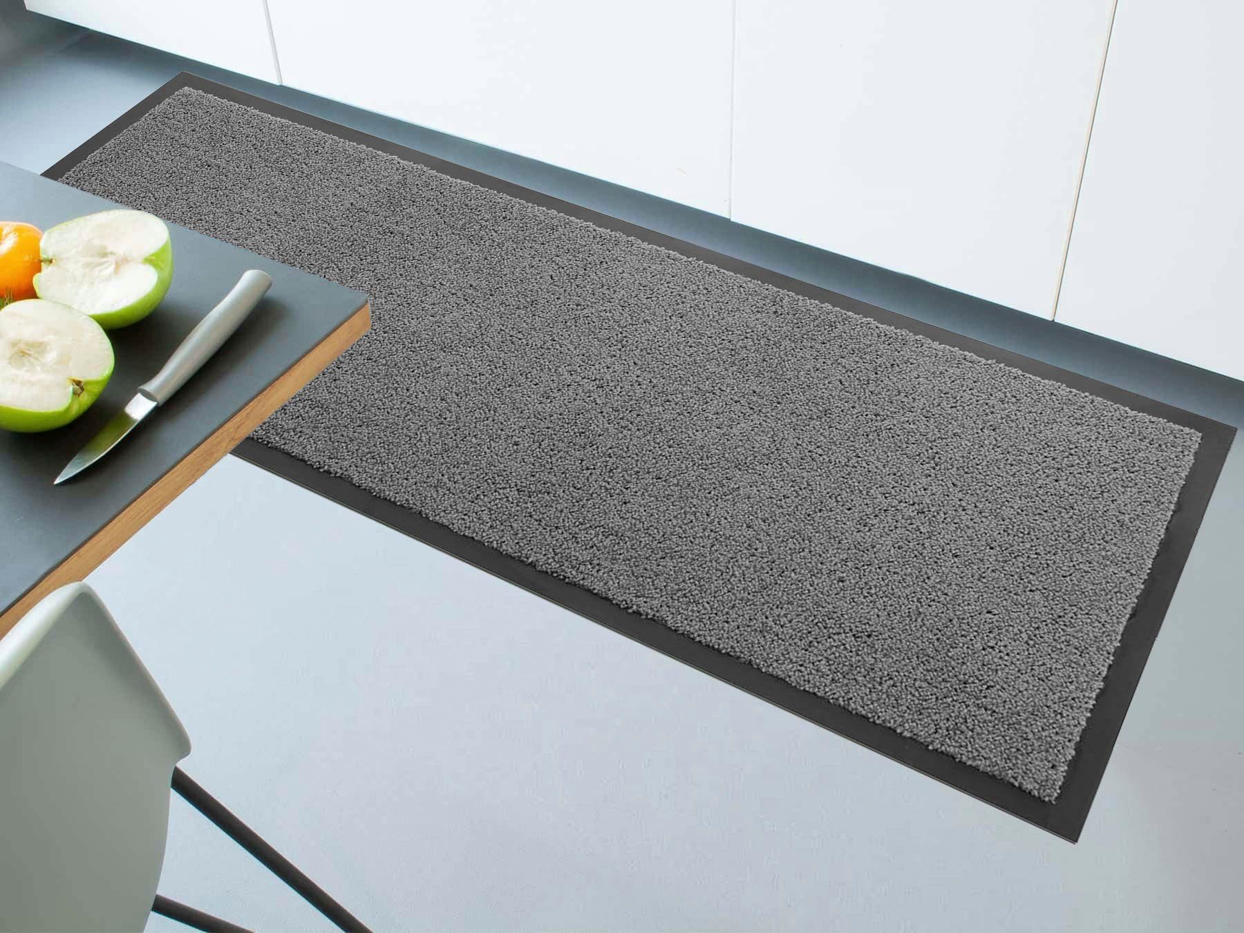 Küchenläufer DANCER, Primaflor-Ideen in Textil, rechteckig, Höhe: 6 mm, Läufer, Uni-Farben, große Farbauswahl, rutschhemmend, waschbar, Küche