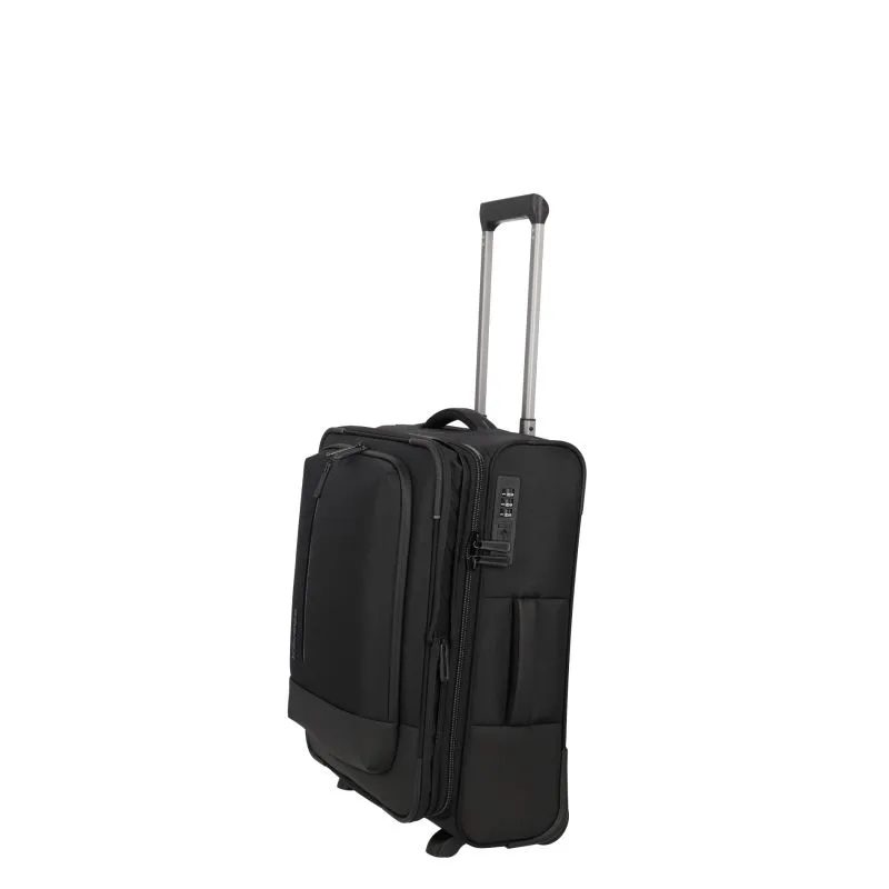 Travelite CROSSLITE Bordtrolley S mit 2 Rollen (54 cm) - Schwarz