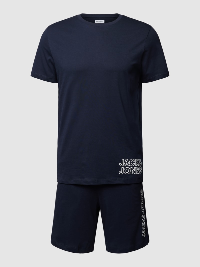 Pyjama aus reiner Baumwolle in dunkelblau