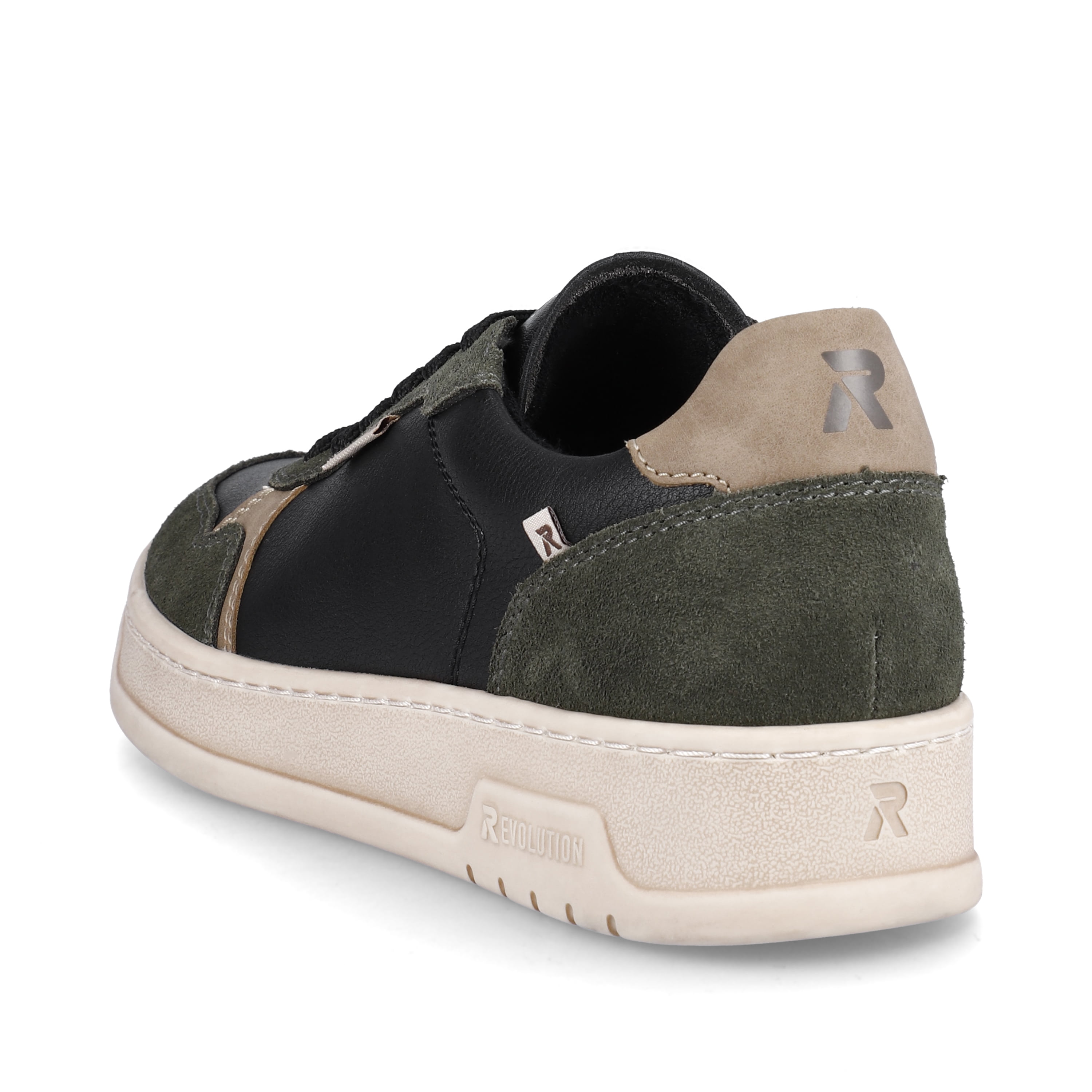 Rieker Herren Sneaker Low steel-black forest-green