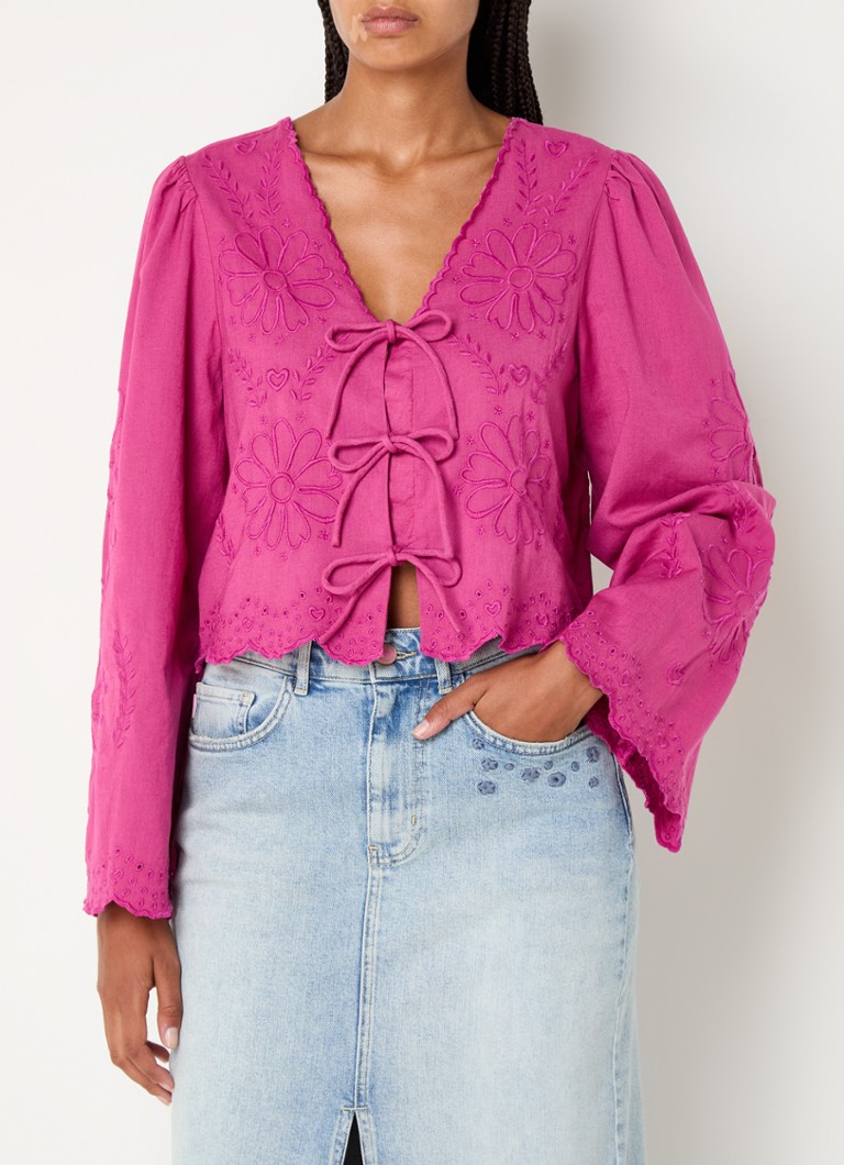 Fabienne Chapot Sterre top in organic cotton blend with embroidery