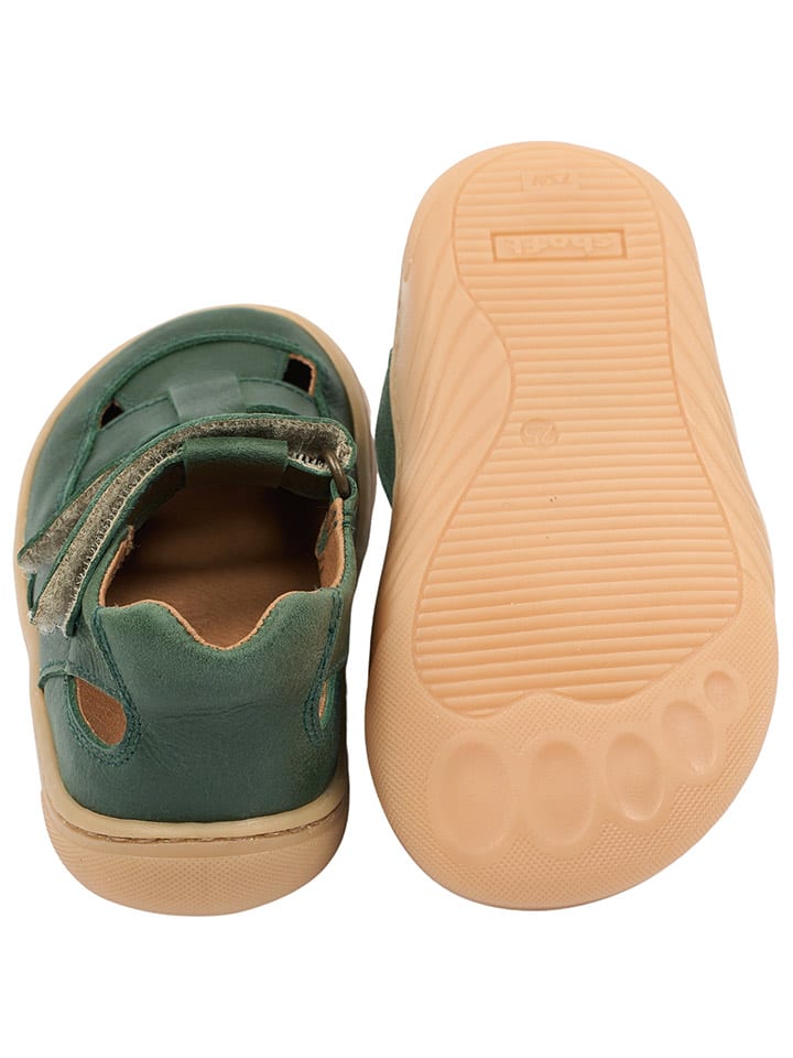 POM POM Leder-Barfußschuhe in Grün günstig kaufen