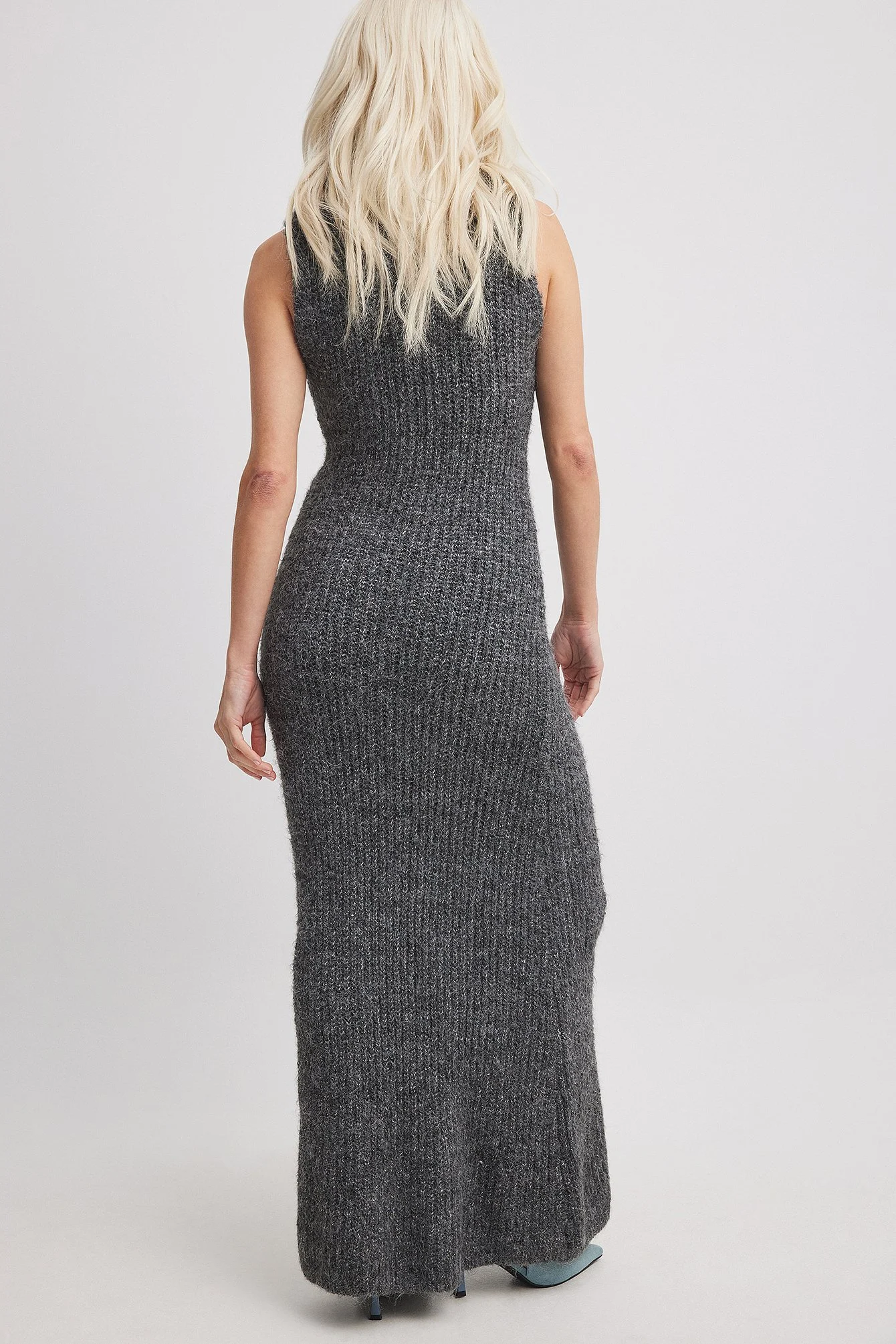 Maxi-Strickkleid mit Rollkragen