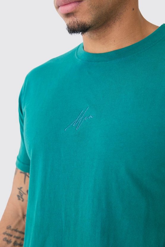 Slim Fit Man Washed Crew Neck T-shirt