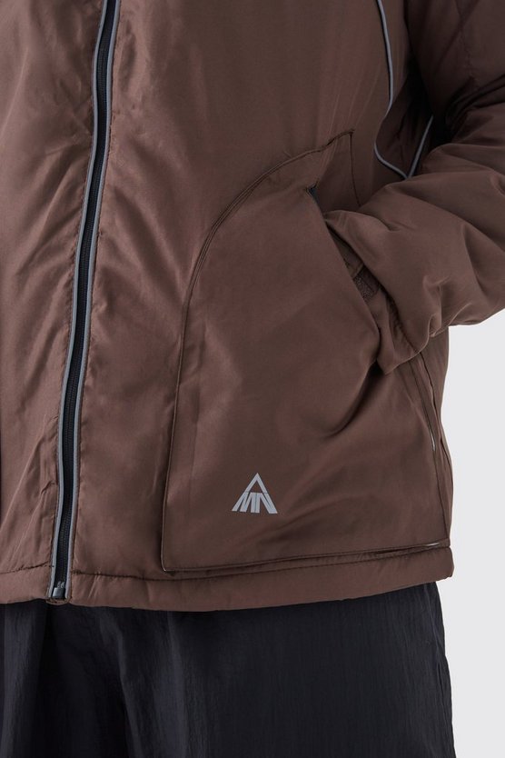 Lockere Ripstop Jacke mit reflektierendem Detail